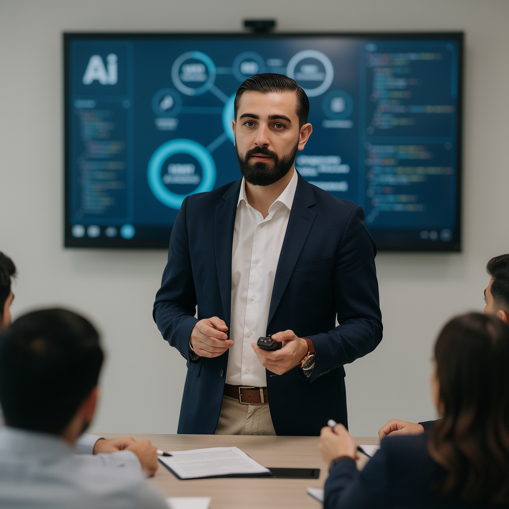 Diego Lovatti ensinando turma de Vibe Code — formação individual